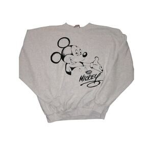D11-Vintage '90s Made In USA Mickey Mouse Drawing 2XL Pullover Sweatshirt